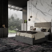 Lucia - Full Size Italian Modern Matte Grey / Elm Grey Bed - image 2
