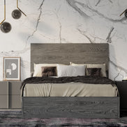 Lucia - Full Size Italian Modern Matte Grey / Elm Grey Bed - image 3