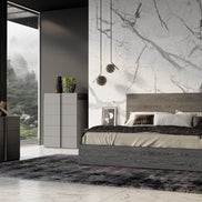 Full Lucia - Italian Modern Matte Grey / Elm Grey Bedroom Set - image 3