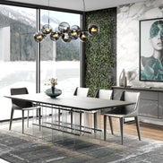 Inverness - Contemporary Black Oak + Acrylic Dining Table - image 5