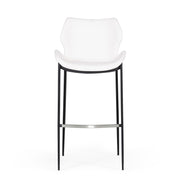 Ithaca - Modern White Leatherette Bar Stool (Set of 2) - image 2