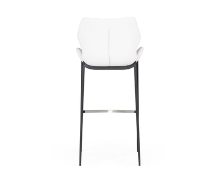 Ithaca - Modern White Leatherette Bar Stool (Set of 2) - image 4