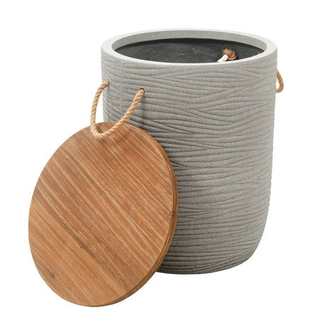 Biban Side Table Natural & Gray