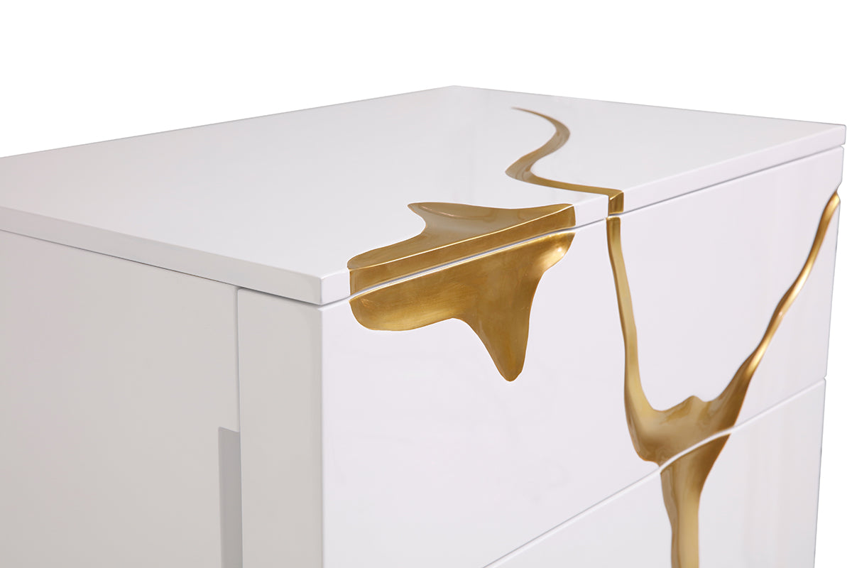 Aspen Modern White & Gold Chest - image 2