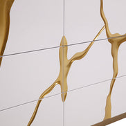 Aspen Modern Wide White and Gold Dresser - image 5