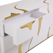 Aspen Modern White & Gold Dresser - image 4