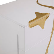Aspen Modern Wide White and Gold Dresser - image 3
