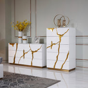 Aspen Modern White & Gold Chest - image 4