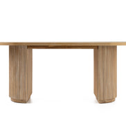 Jacobson - Modern Natural Acacia Oval Dining Table - image 3