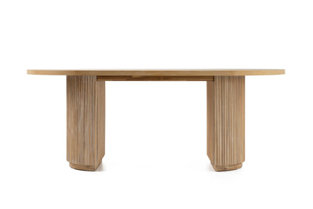 Jacobson - Modern Natural Acacia Oval Dining Table - image 3