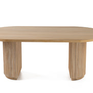 Jacobson - Modern Natural Acacia Oval Dining Table - image 2