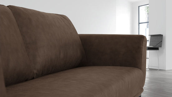 Jada - Modern Brown Fabric Loveseat - image 2