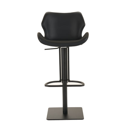 Jaffee - Industrial Black Eco-Leather Adjustable Bar Stool - image 2