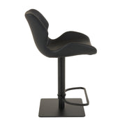 Jaffee - Industrial Black Eco-Leather Adjustable Bar Stool - image 3