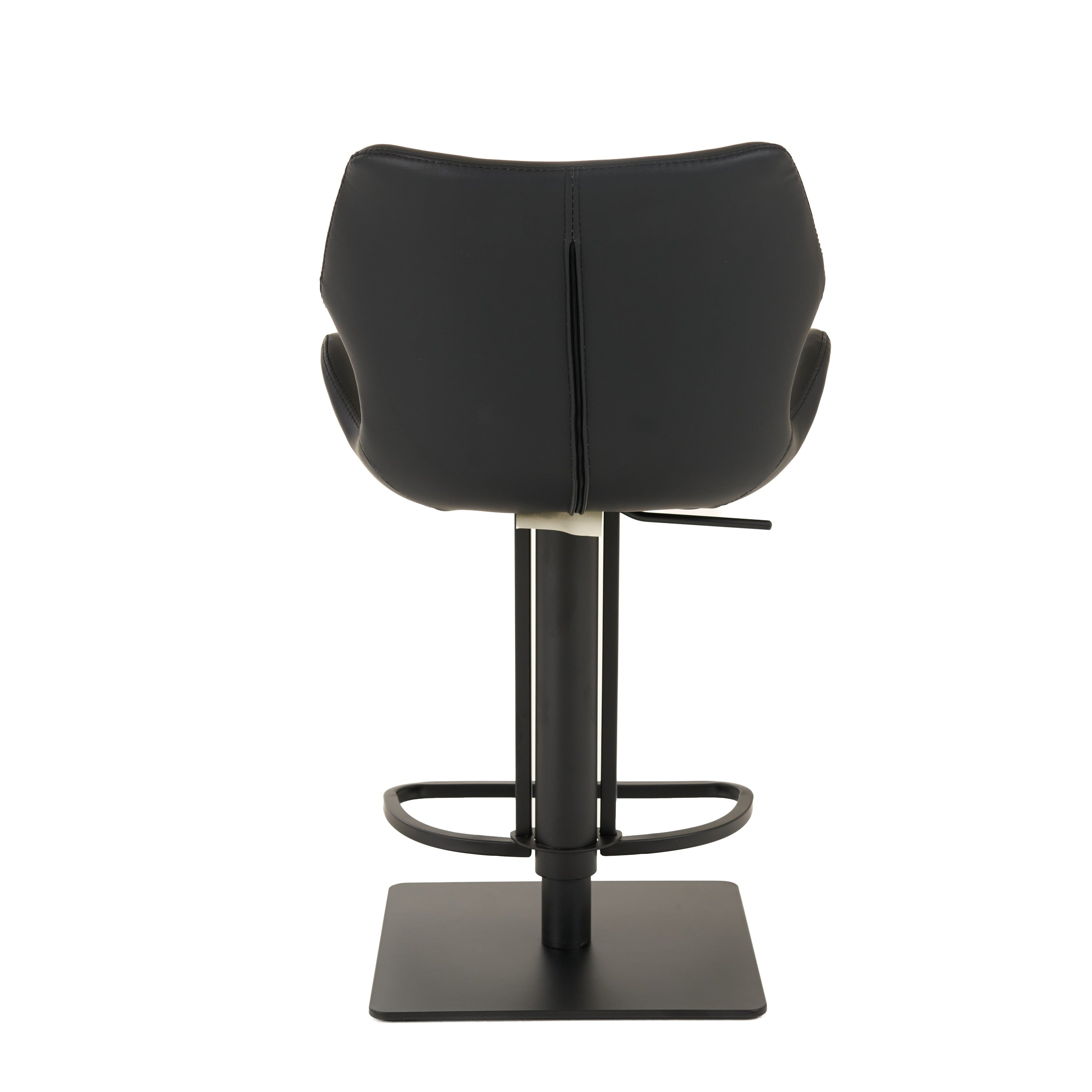 Jaffee - Industrial Black Eco-Leather Adjustable Bar Stool - image 4