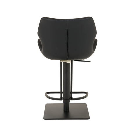 Jaffee - Industrial Black Eco-Leather Adjustable Bar Stool - image 4