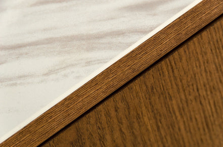 James - Contemporary Walnut & White Buffet - image 3