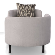 Jamie - Glam Light Grey Fabric Two Seater Chaise - image 5