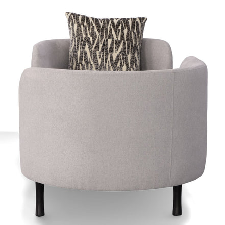 Jamie - Glam Light Grey Fabric Two Seater Chaise - image 5