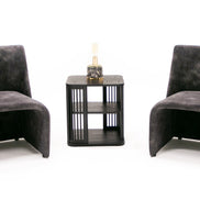 Modern Jarvis Accent Dark Grey Fabric Chair