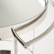 Jeeves - Modern Stainless Steel + Mirror Rolling Cart