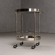 Jeeves - Modern Stainless Steel + Mirror Rolling Cart - image 2