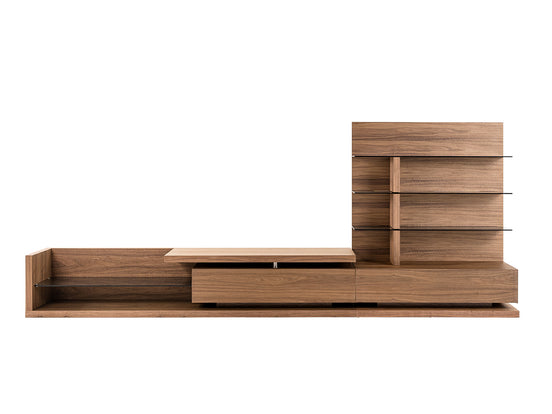 Jefferson - Mid-Century Modern Reversible Walnut Entertainment Center - image 2