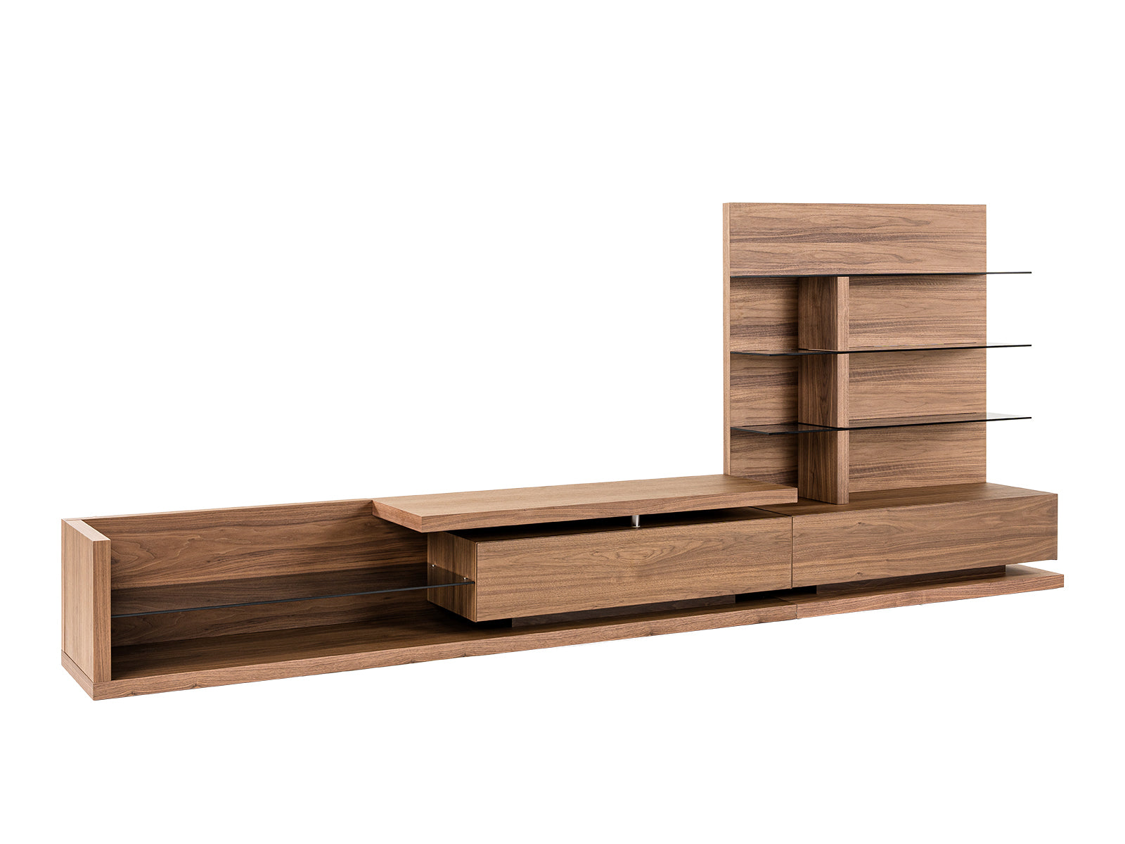 Jefferson - Mid-Century Modern Reversible Walnut Entertainment Center - image 4