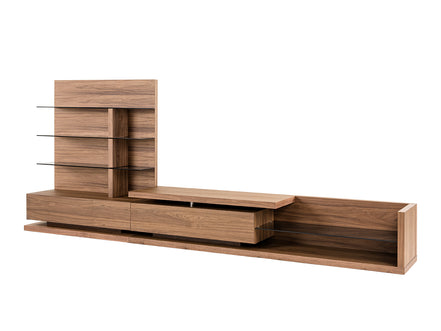 Jefferson - Mid-Century Modern Reversible Walnut Entertainment Center - image 5