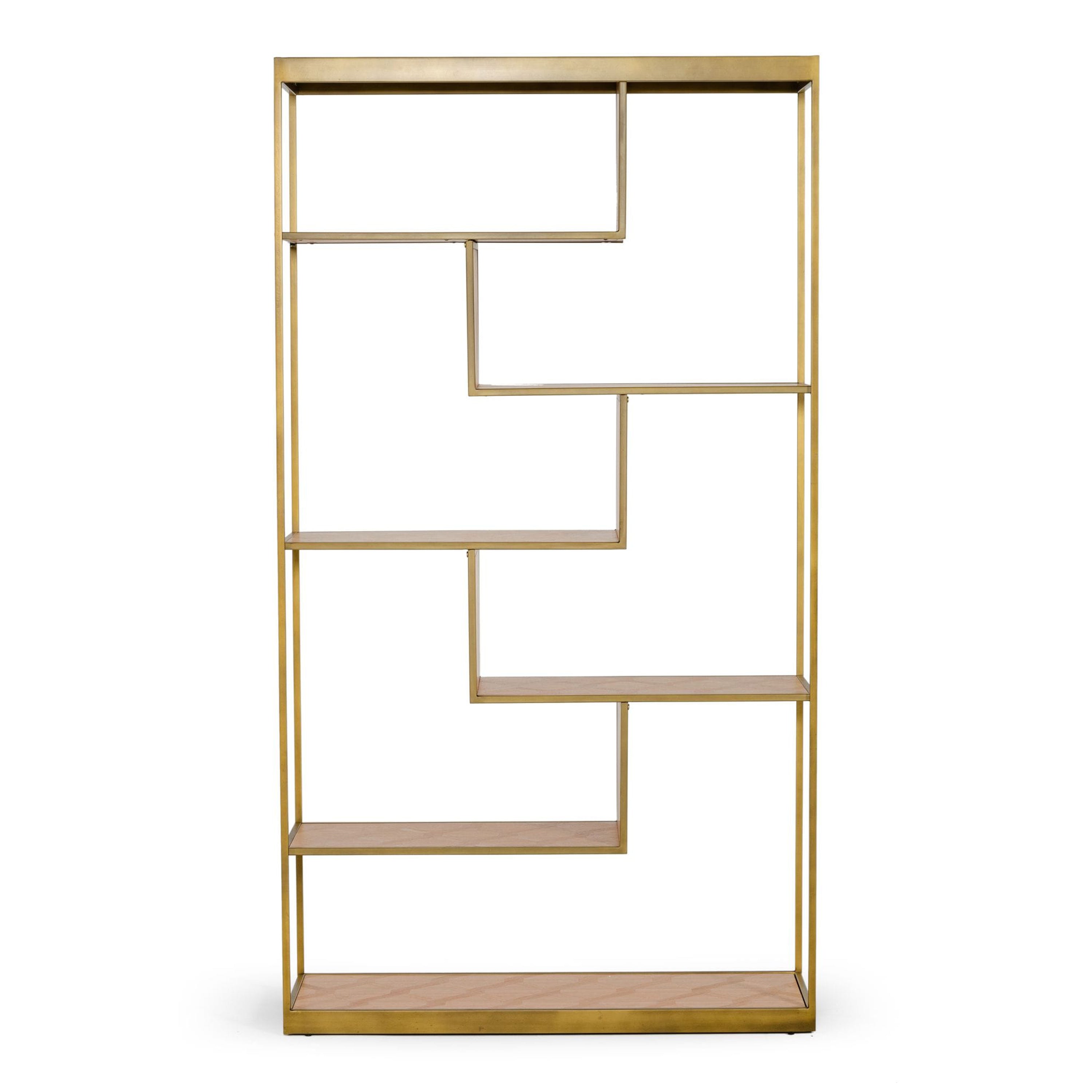 Jessica - Modern Oak & Brass Bookshelf - image 3