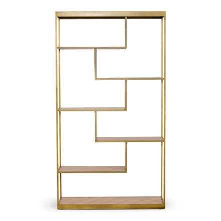 Jessica - Modern Oak & Brass Bookshelf - image 3