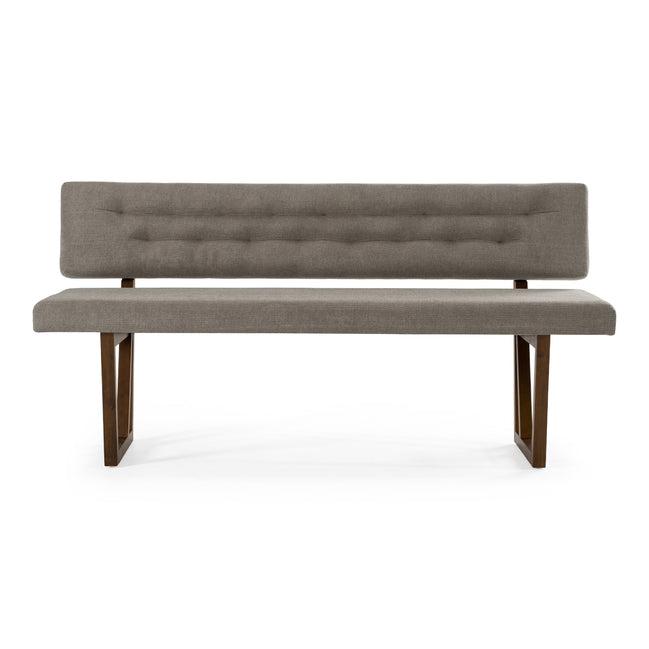 Jordan Modern Grey & Walnut Dining Bench