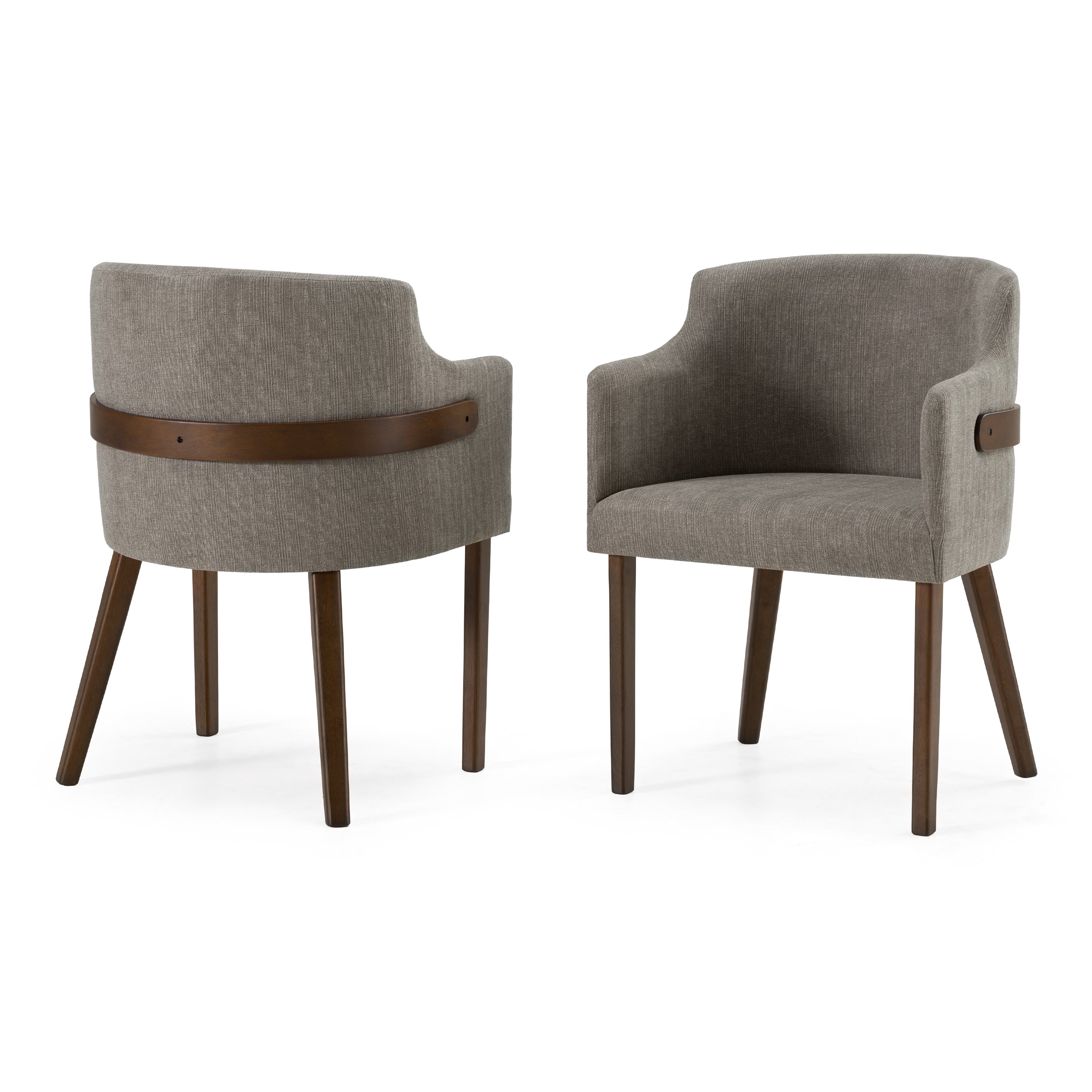 Jordan Modern Grey & Walnut Dining Chair (Set of 2) - image 4