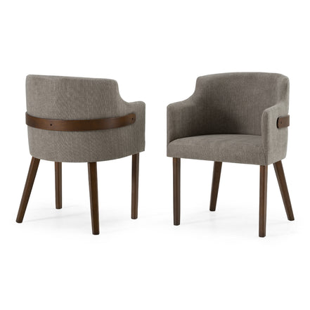 Jordan Modern Grey & Walnut Dining Chair (Set of 2) - image 4