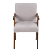Joseline - Modern Beige Fabric + Walnut Dining Chair (Set of 2) - image 2