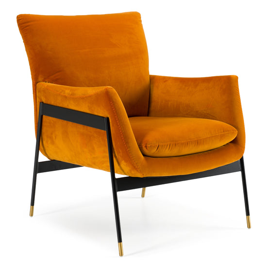 Joseph Modern Orange Fabric Accent Chair - image 2