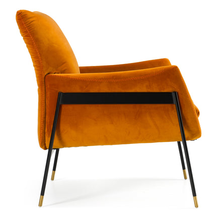 Joseph Modern Orange Fabric Accent Chair - image 4