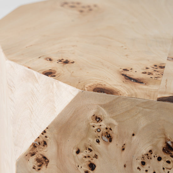 July - Modern Mapa Burl Round End Table - image 2