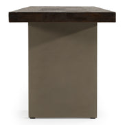 June - Modern Dark Grey Concrete & Walnut Dining Bench - image 2
