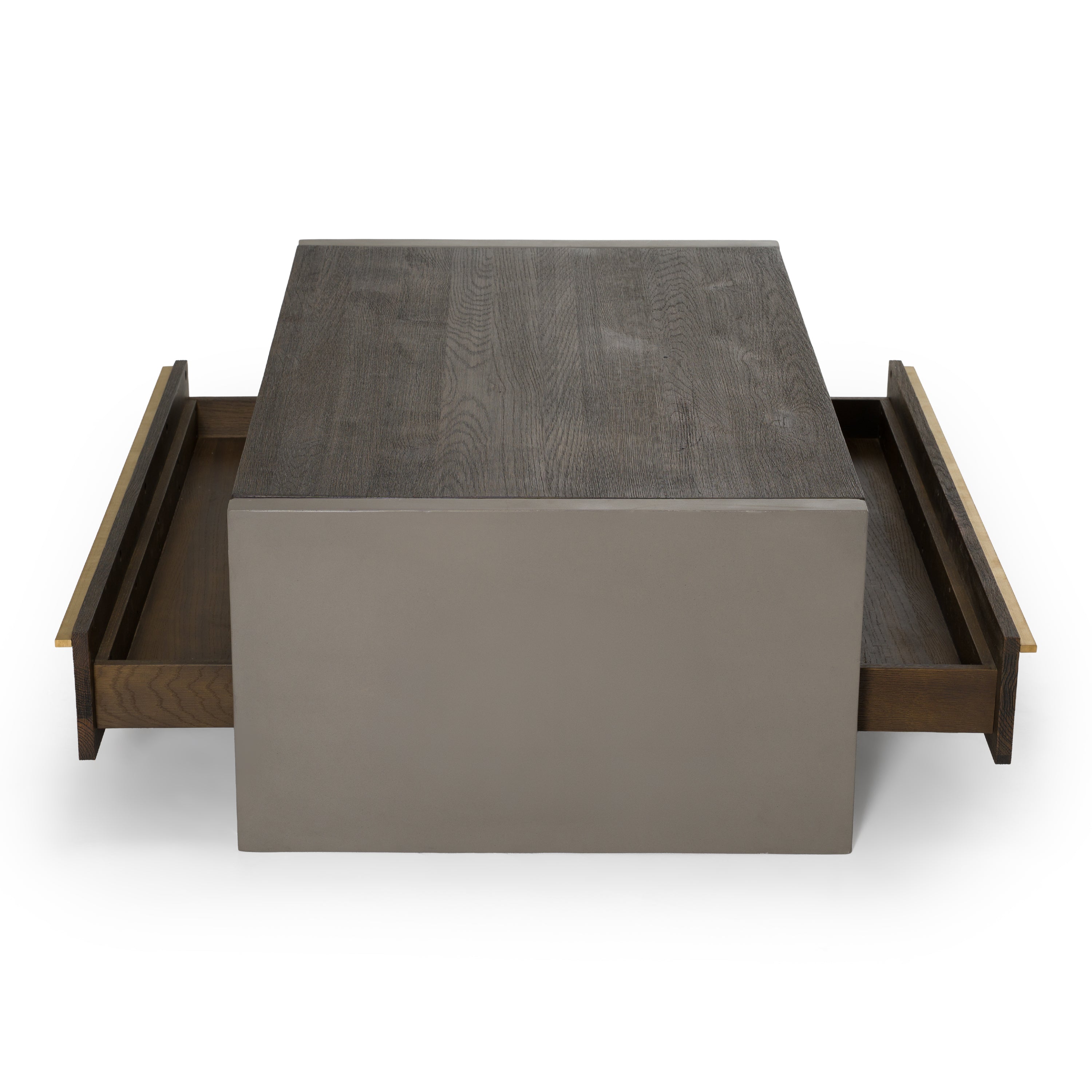 June - Modern Dark Grey Concrete & Walnut Coffee Table - image 3