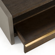 June - Modern Dark Grey Concrete & Walnut Coffee Table - image 4