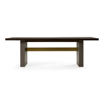 June - Modern Dark Grey & Walnut Dining Table - image 3