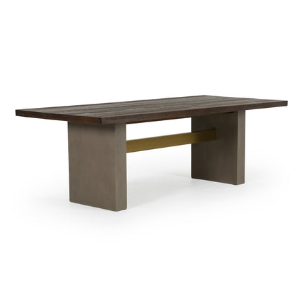 June - Modern Dark Grey & Walnut Dining Table - image 4