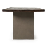 June - Modern Dark Grey & Walnut Dining Table - image 5