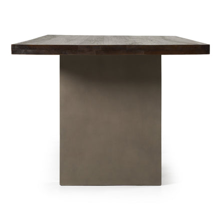June - Modern Dark Grey & Walnut Dining Table - image 5