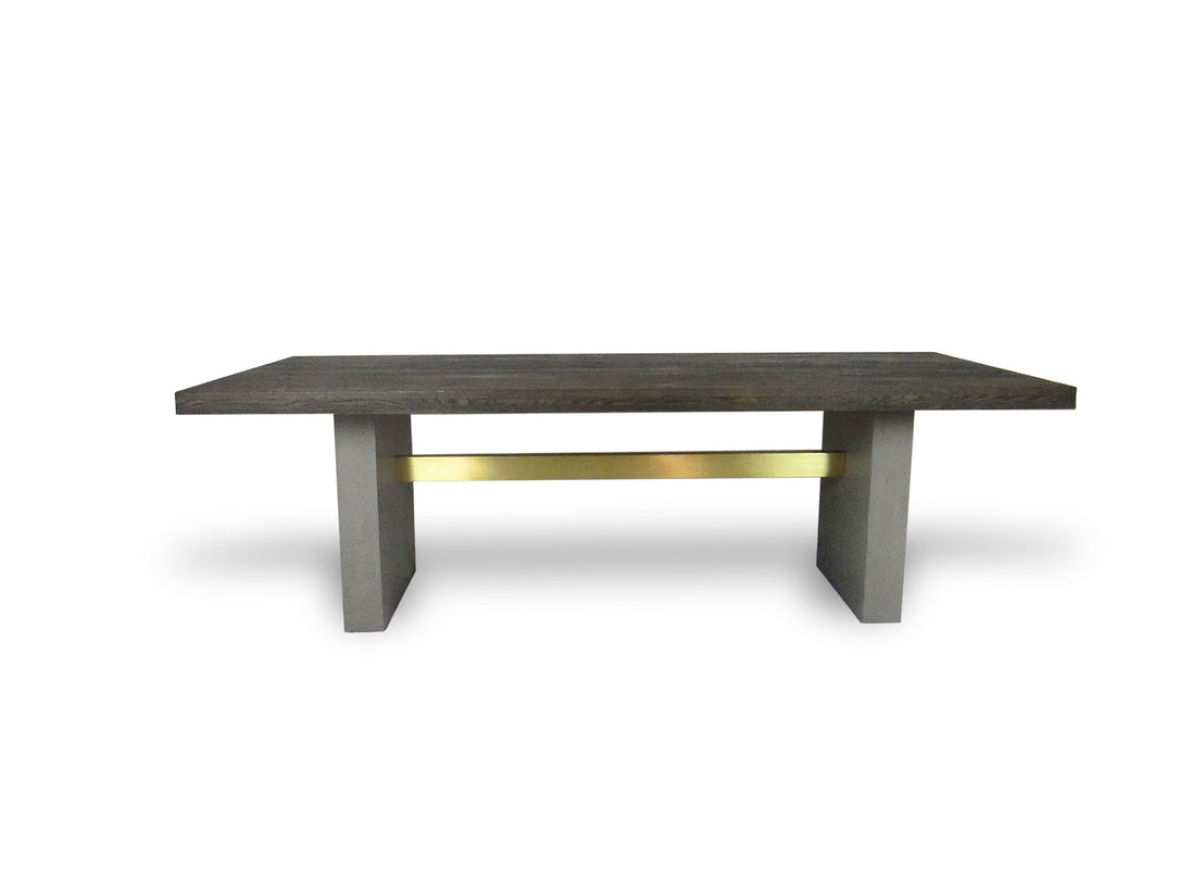June - Modern Dark Grey & Walnut Dining Table