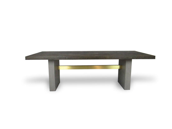 June - Modern Dark Grey & Walnut Dining Table