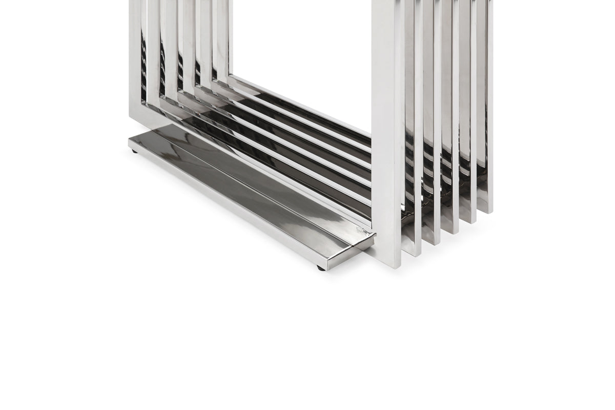 Kingsley Modern Marble & Stainless Steel Console Table - image 3