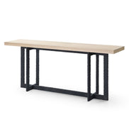 K8963 - Natural Oak + Black Metal Console Table - image 3