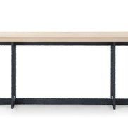 K8963 - Natural Oak + Black Metal Console Table - image 2